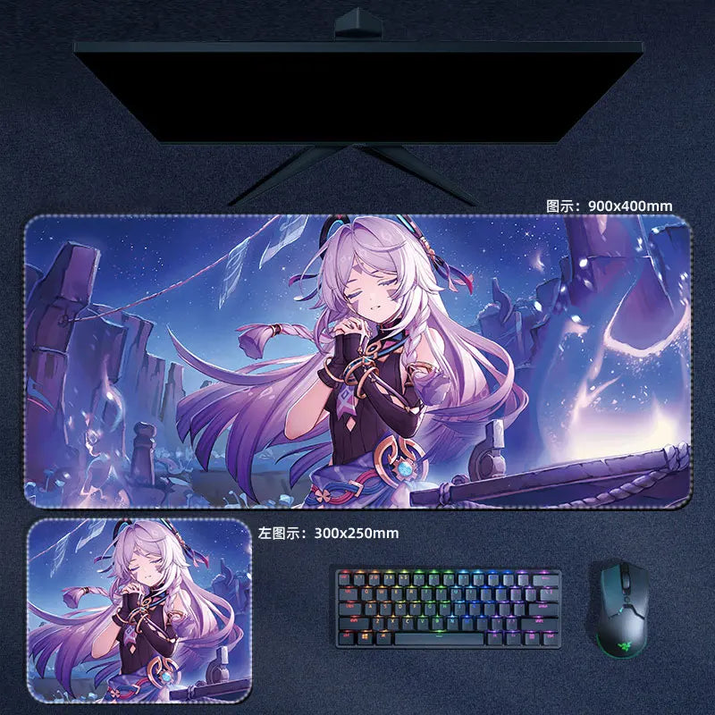 Citlali Mavuika Mouse Pad Genshin Impact Pyro Archon Mousepad Genshin Computer Pad Anime PC Gaming Accessories Desk Mat
