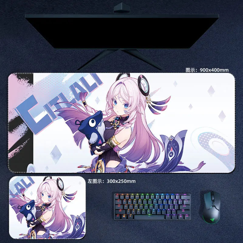 Citlali Mavuika Mouse Pad Genshin Impact Pyro Archon Mousepad Genshin Computer Pad Anime PC Gaming Accessories Desk Mat