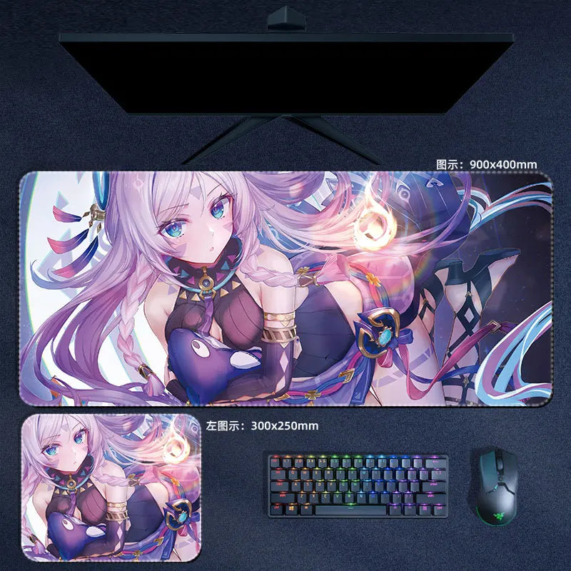Citlali Mavuika Mouse Pad Genshin Impact Pyro Archon Mousepad Genshin Computer Pad Anime PC Gaming Accessories Desk Mat