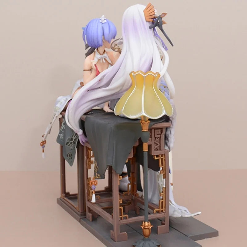 Re:life In A Different World From Zero Rem Emilia Chinoiserie Clothing Figure Model Collection Desktop Decoration Ornament Gifts