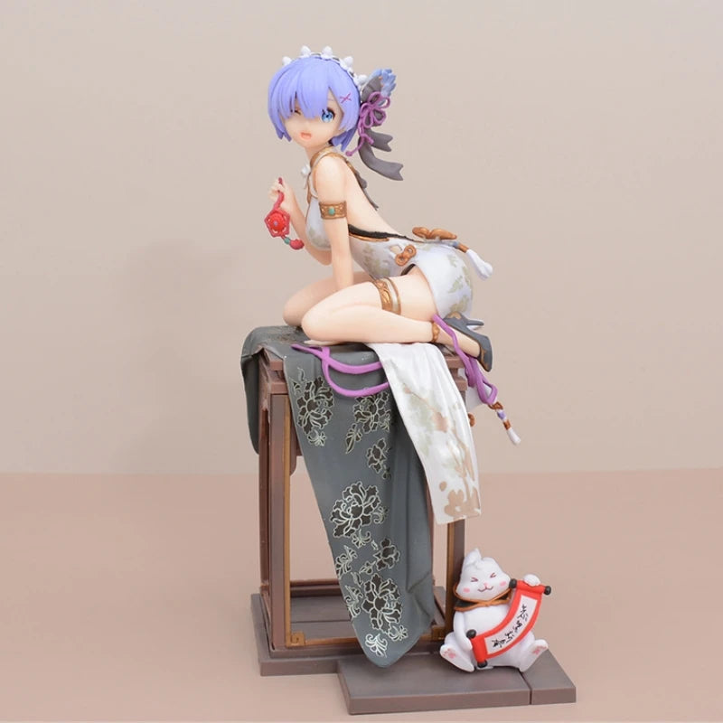 Re:life In A Different World From Zero Rem Emilia Chinoiserie Clothing Figure Model Collection Desktop Decoration Ornament Gifts