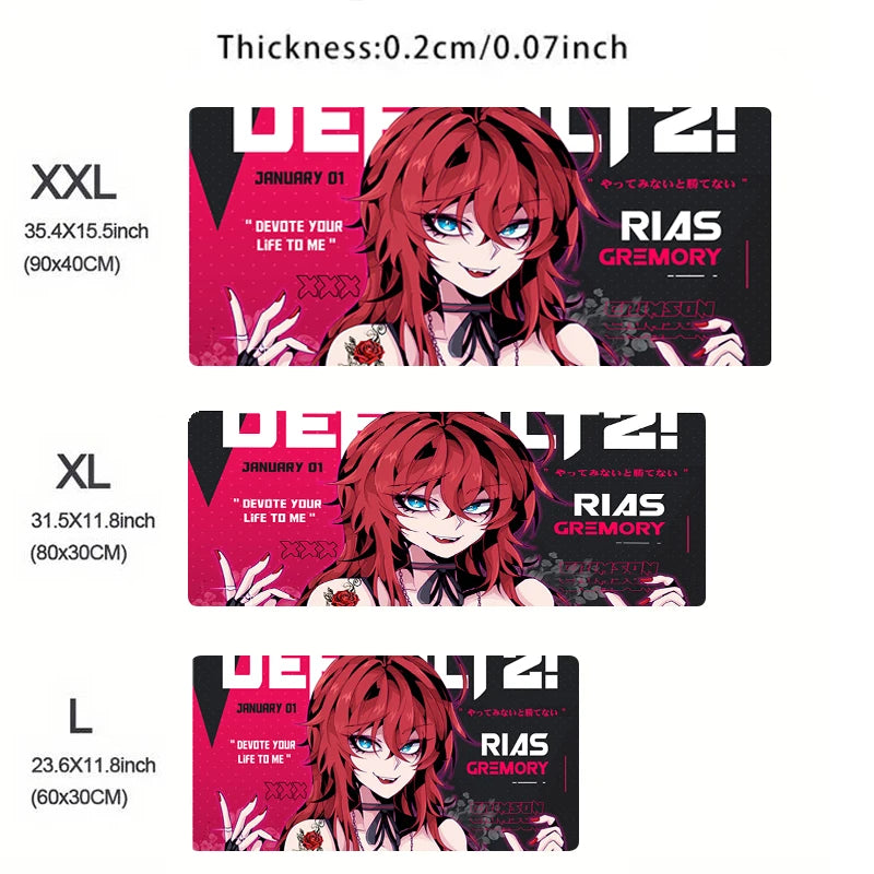 RIAS Mousepad XXL Anime Sexy Girls Keyboard Pad Mouse Mat Gamer Soft Office Carpet Table Mat Desktop 900X400 Mouse Pad