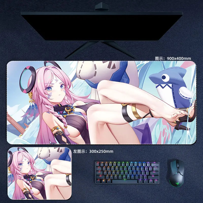 Citlali Mavuika Mouse Pad Genshin Impact Pyro Archon Mousepad Genshin Computer Pad Anime PC Gaming Accessories Desk Mat