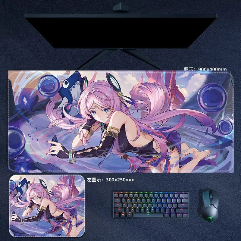 Citlali Mavuika Mouse Pad Genshin Impact Pyro Archon Mousepad Genshin Computer Pad Anime PC Gaming Accessories Desk Mat