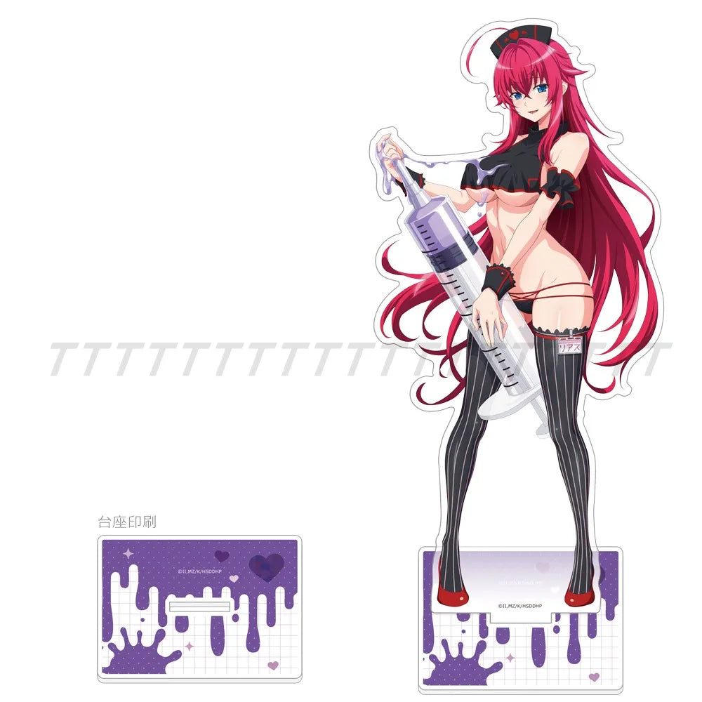 Game Rias Gremory Himejima Akeno Acrylic Stand Figure Doll Anime Keychain Model Plate Cosplay Toy for Gift