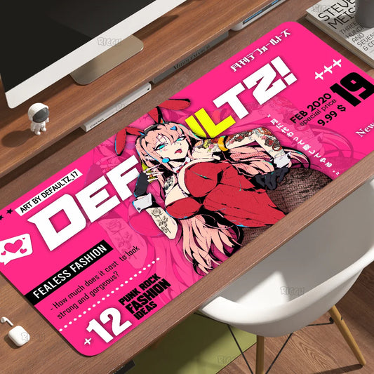 Anime girls Zero Two Gaming Mouse Pad XXL | Darling in the Franxx Desk Mat - Large Anime Waifu Keyboard Pad with Non-Slip Base & Stitched Edge